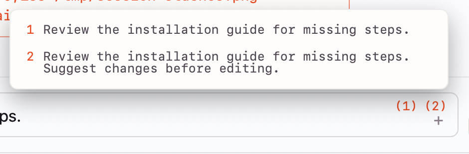 Keep drafts for later in the same session.